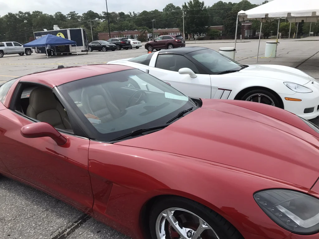 Cars at a car show